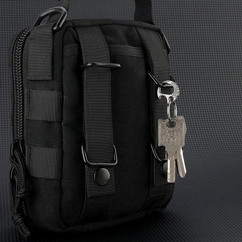 Mini Titanium Key Chain Carabiner Opener Outdoor EDC Travel Size Hanging Buckle 07FC0E-D4 - KOEEK