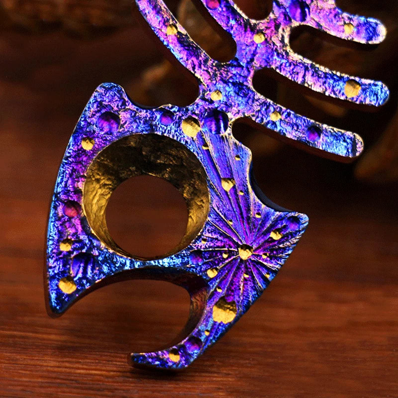 Titanium Alloy Fishbone Shape Bottle Opener Keychain Necklace Pendant EDC DIY 07FC0E-D4 - KOEEK