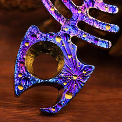 Titanium Alloy Fishbone Shape Bottle Opener Keychain Necklace Pendant EDC DIY 07FC0E-D4 - KOEEK