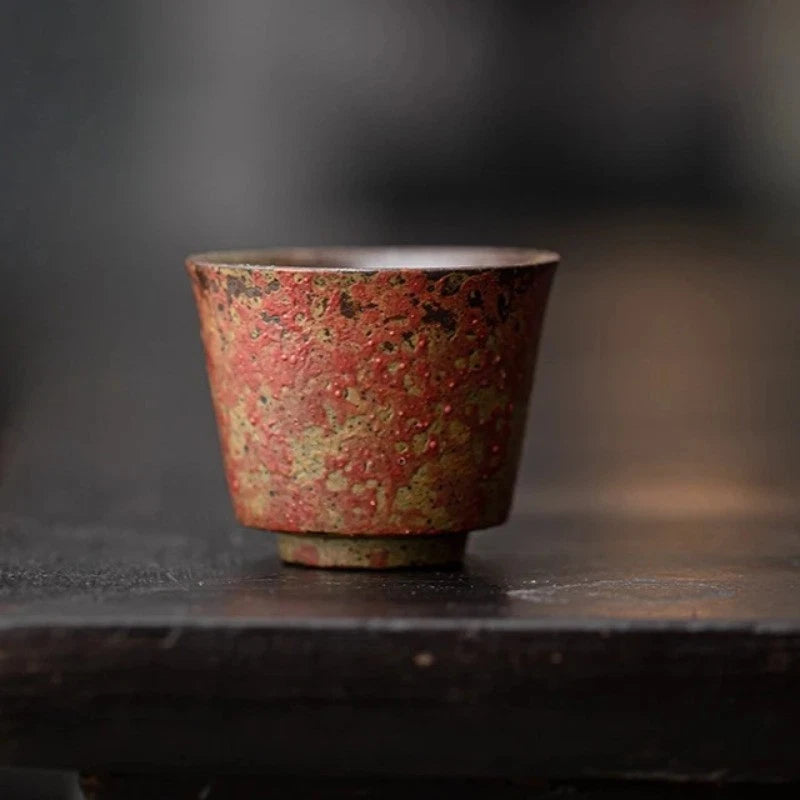45ml Manshanhong Horseshoe Cup Retro Ceramic Tea Tasting Cup Kung Fu Teaware 07FC0E-D4 - KOEEK