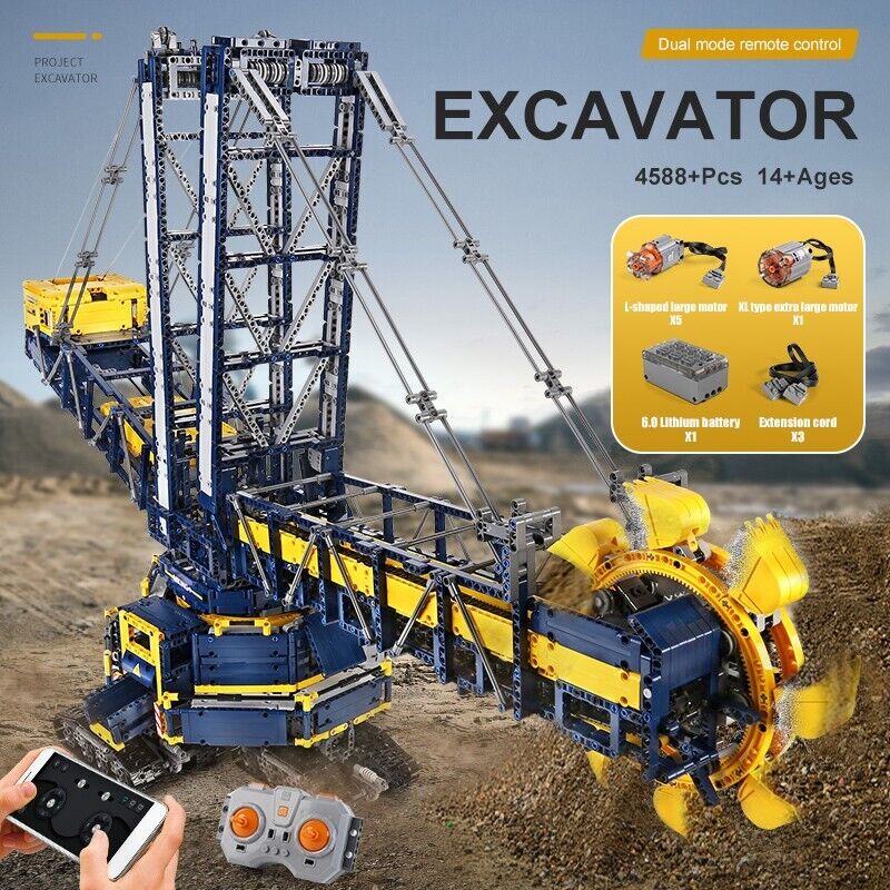 new Mould King 17006 Bucket Wheel Excavator Crane Building Block Toy Remote Control MOULD KING - KOEEK