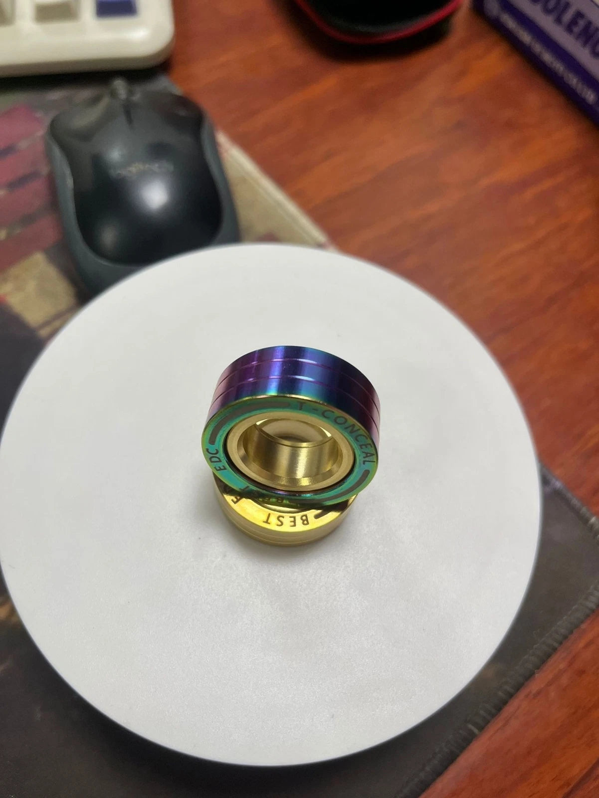 EDC Ratchet Wheel Fidget Ring Fidget Slider Adult Metal Fidget Toy Stress Relief 07FC0E-D4 - KOEEK