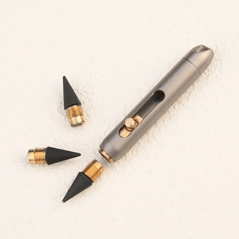 EDC Mini Titanium Alloy Mechanical Pencil Writing Portable Outdoor keychain Tool 07FC0E-D4 - KOEEK