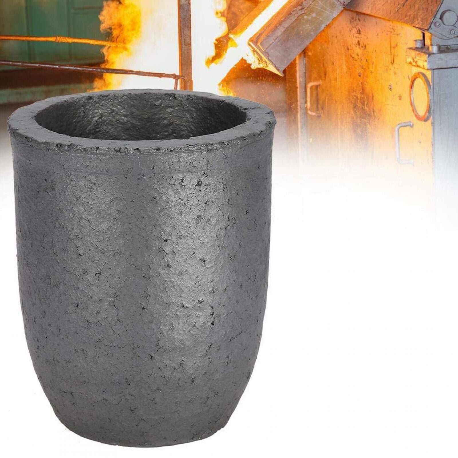 new 6KG Cup Graphite Foundry Crucible Melting  Furnace Gold Silver Refining Tool koeek - KOEEK