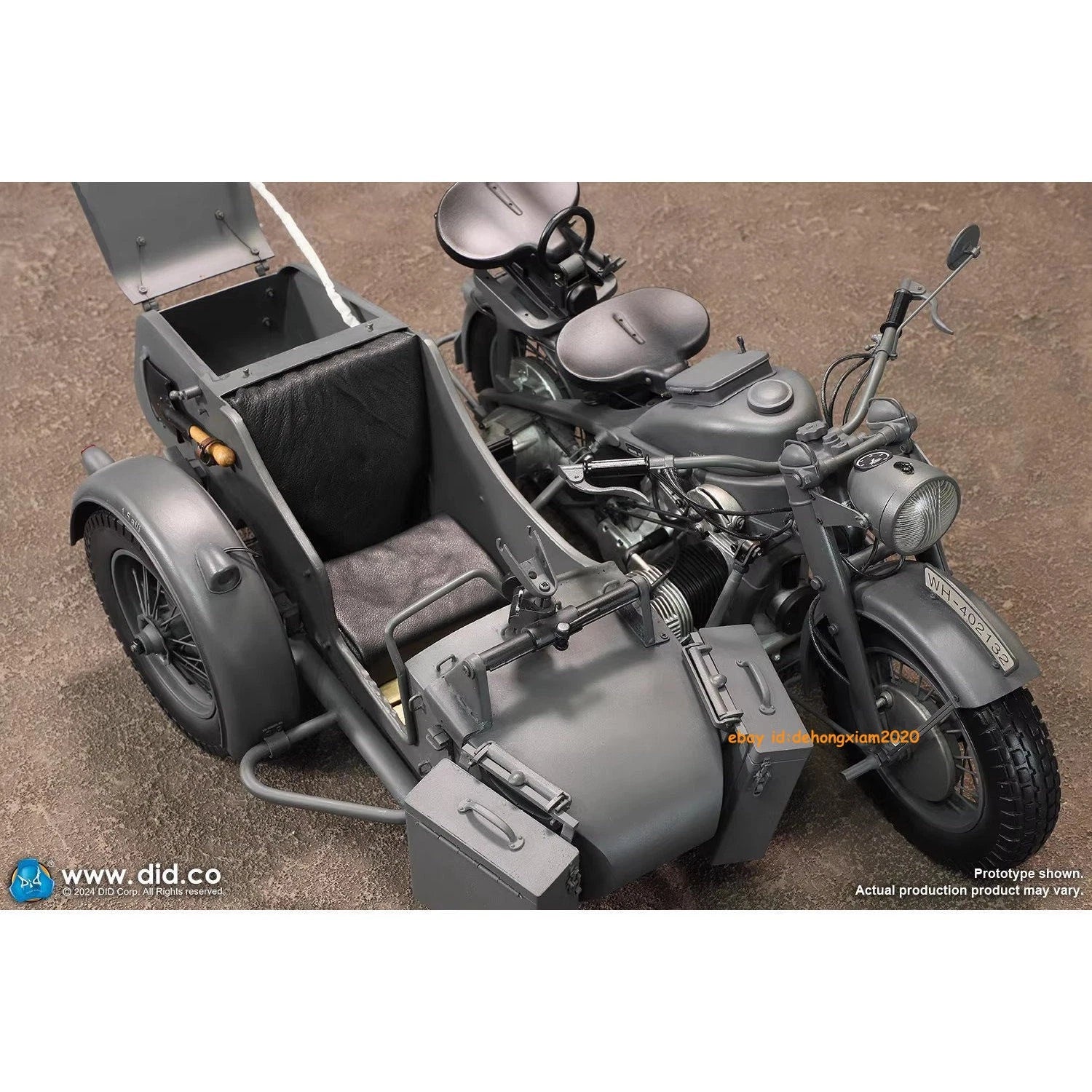 DID E60075G 1/6 Motor Tricycle Motorcycle Model KS750 Gray Color Figure Toys DID - KOEEK
