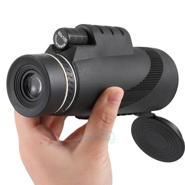 HD Day/Night Military Telescope 80X100 Zoom Monocular with Tripod