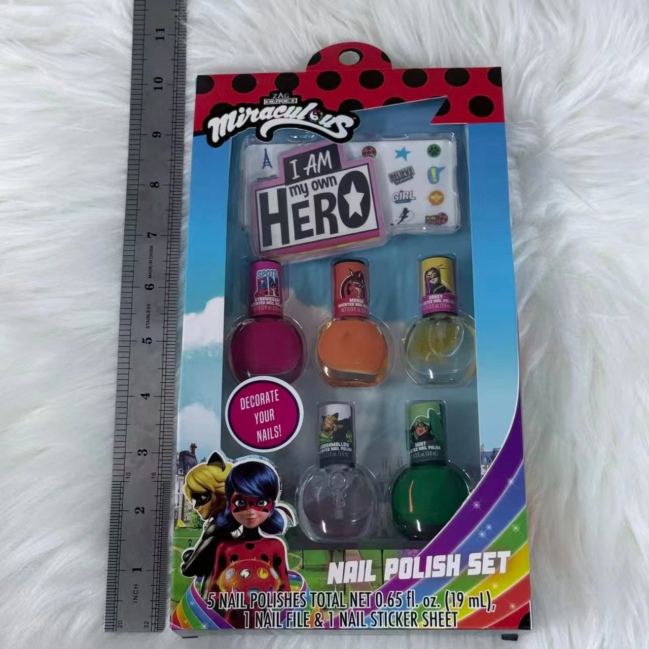 Miraculous Ladybug 5pk Nail Polish in Box – Kids Gift Set, Gift for Children MIRACULOUS_LADYBUG - KOEEK