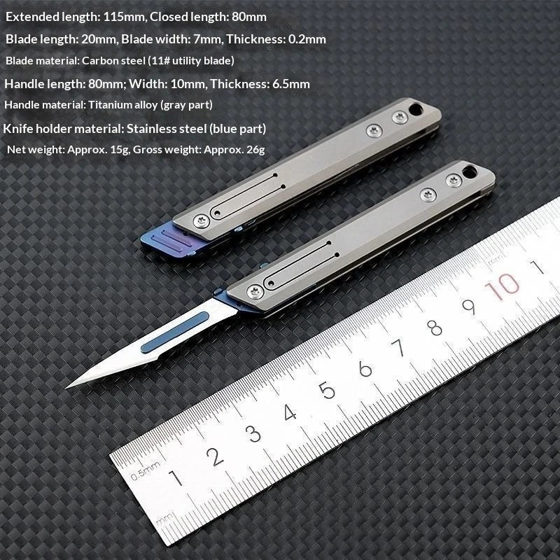 Titanium Alloy Mini Folding EDC Tool Compact Durable Multi Function 07FC0E-D4 - KOEEK