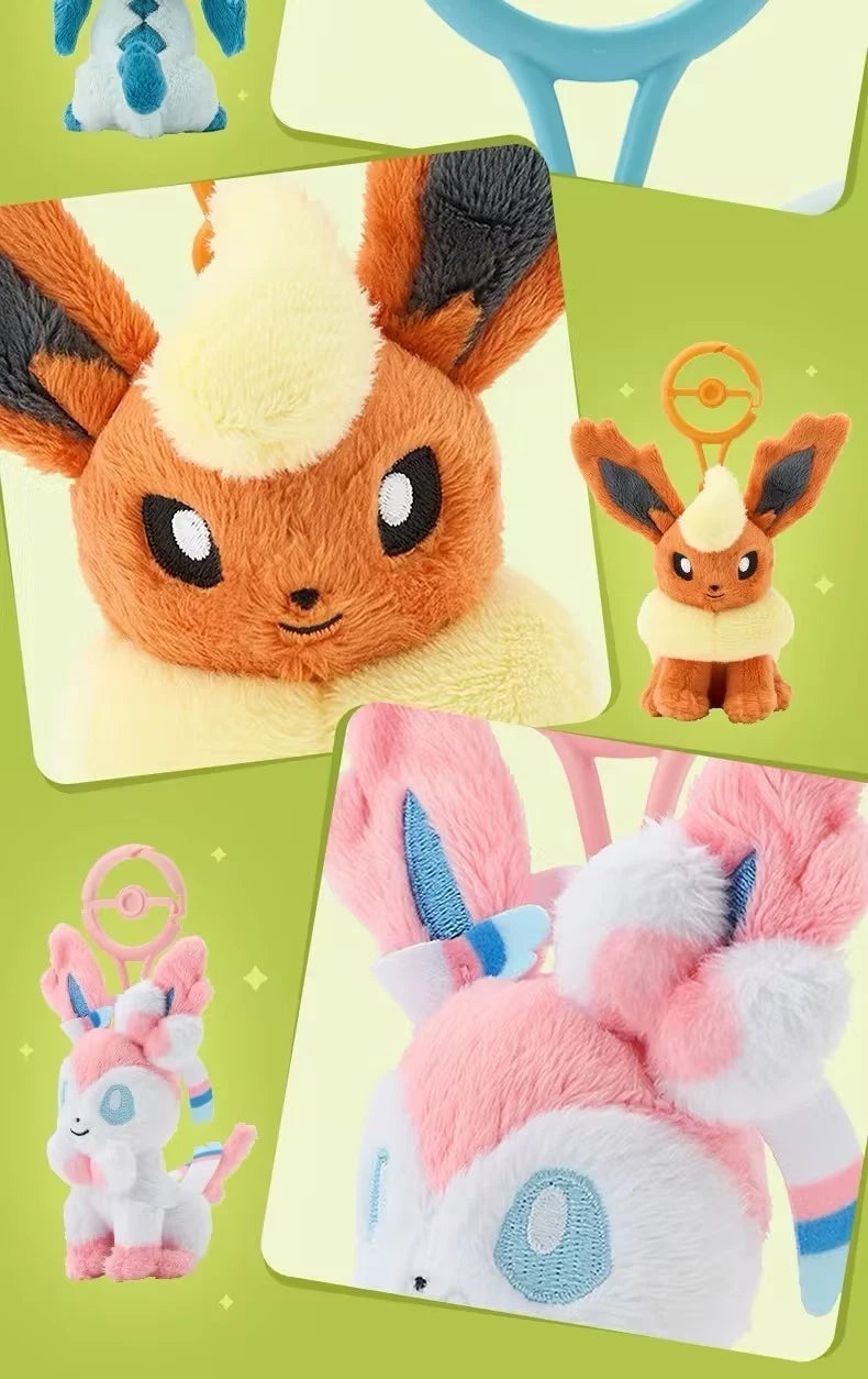 Full complete Pokemon Center Plush Key Chain Stuffed Toy Eevee Evolutions 07FC0E-D4 - KOEEK