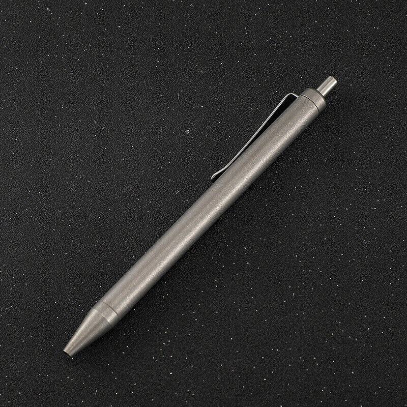 Titanium Alloy Push Button Ballpoint Mechanical Business Stationery Pen Tactical 07FC0E-D4 - KOEEK
