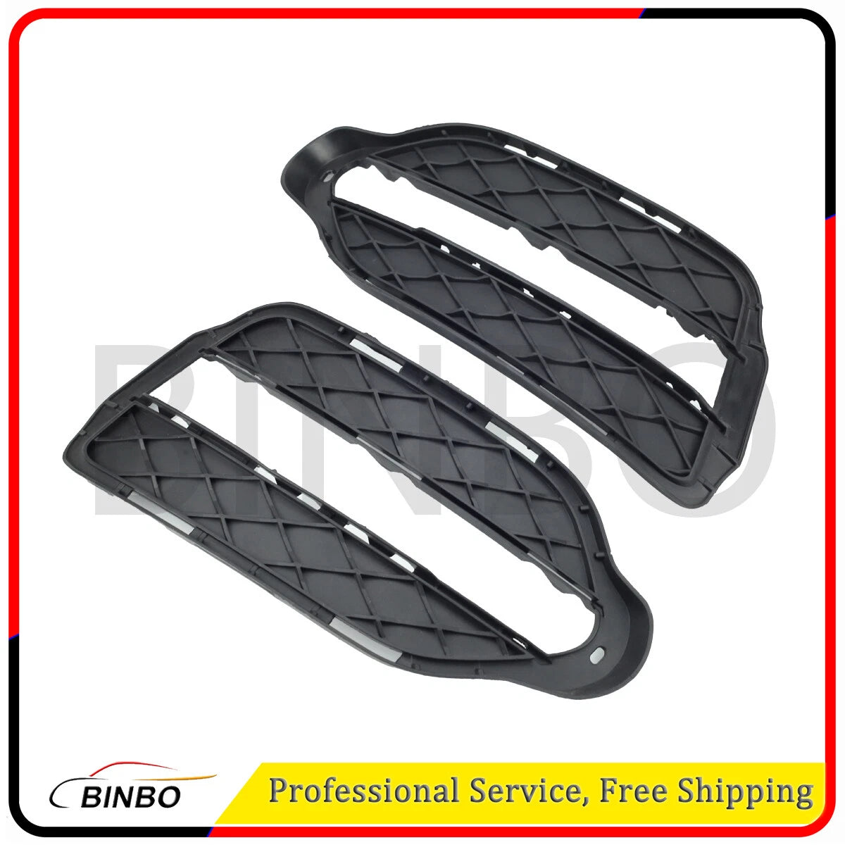 6Pcs Front Fog Light Grille Chrome Trim Cover For 13-15 Mercedes X204 GLK350 07FC0E-D4 - KOEEK