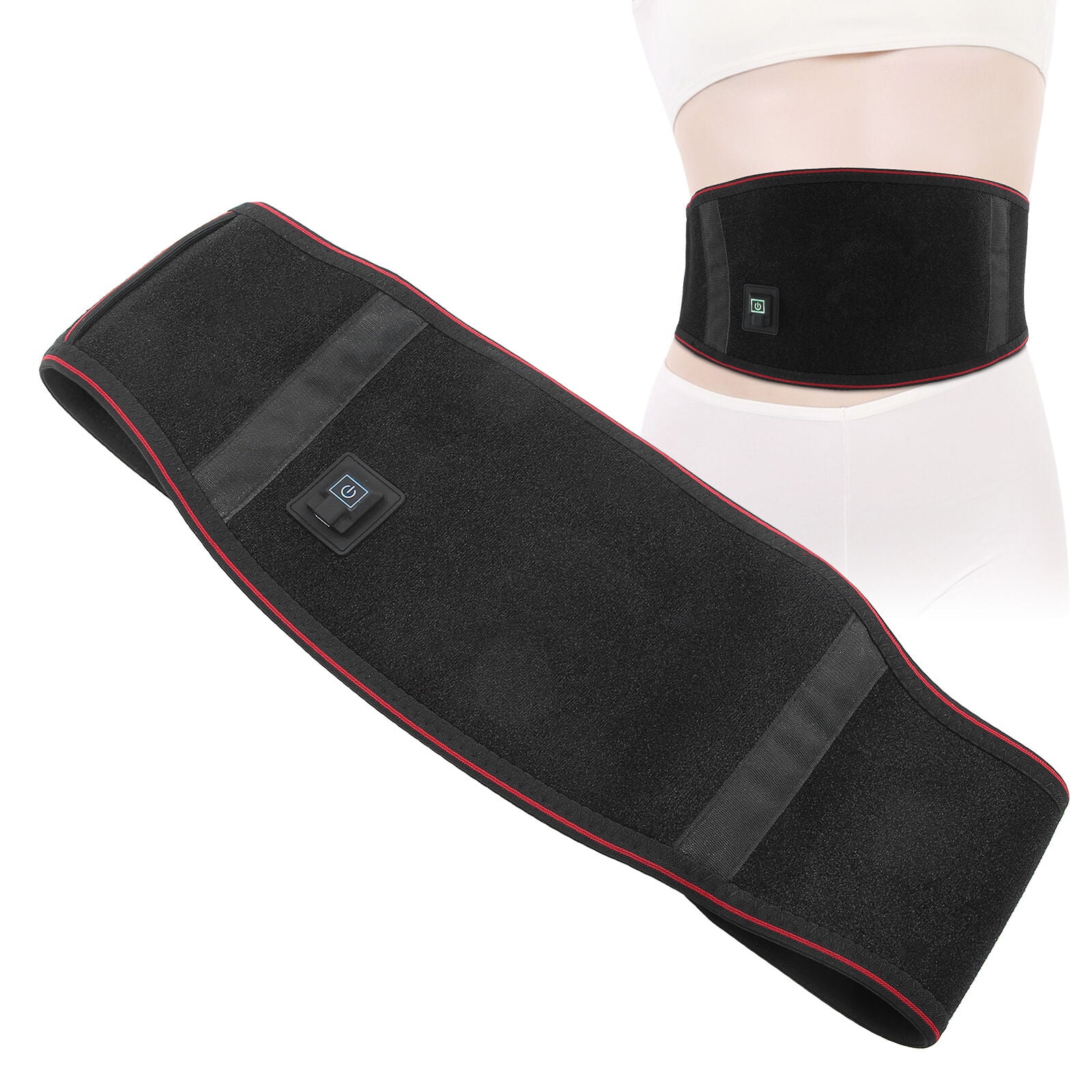 new Heating Back Belt Waist Heated Pad Pain Relief Lumbar Support Brace HGF koeek - KOEEK