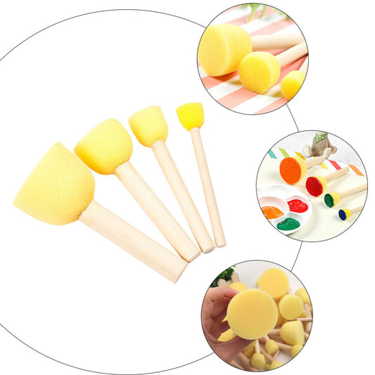 new  30 Pcs Sponge Painting Stamper Kids Brush Mushroom Head Sealers Set Child koeek - KOEEK