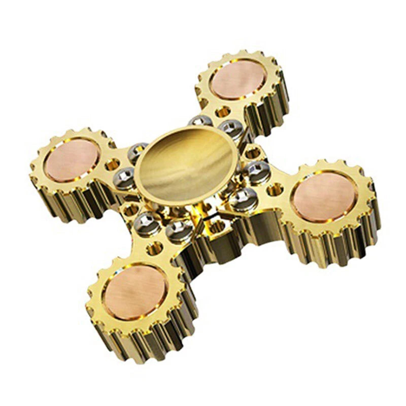 EDC Gear Brass Gyroscope Toy Fingertips Spinning Top Gearwheel DIY Gyro Toy Tool EDC_GEAR - KOEEK