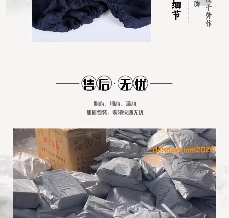 Chinese Style Taoist Costume Diagonal Collar Robe Cotton Linen Kung Fu Outfit 07FC0E-D4 - KOEEK
