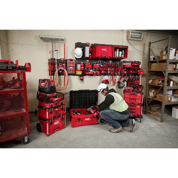 new Milwaukee Tool 48-22-8445 Packout Tool Cabinet, Black/Red, Polymer, 19-1/2 In W