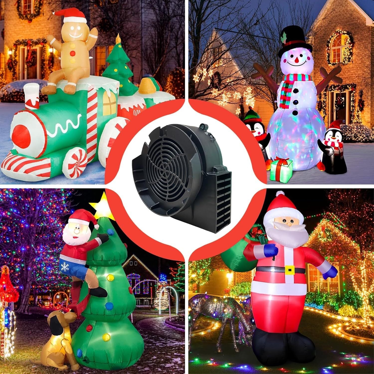 new Replacement 1A Air Blower for Halloween Inflatables, Christmas Yard Black 07FC0E-D4 - KOEEK