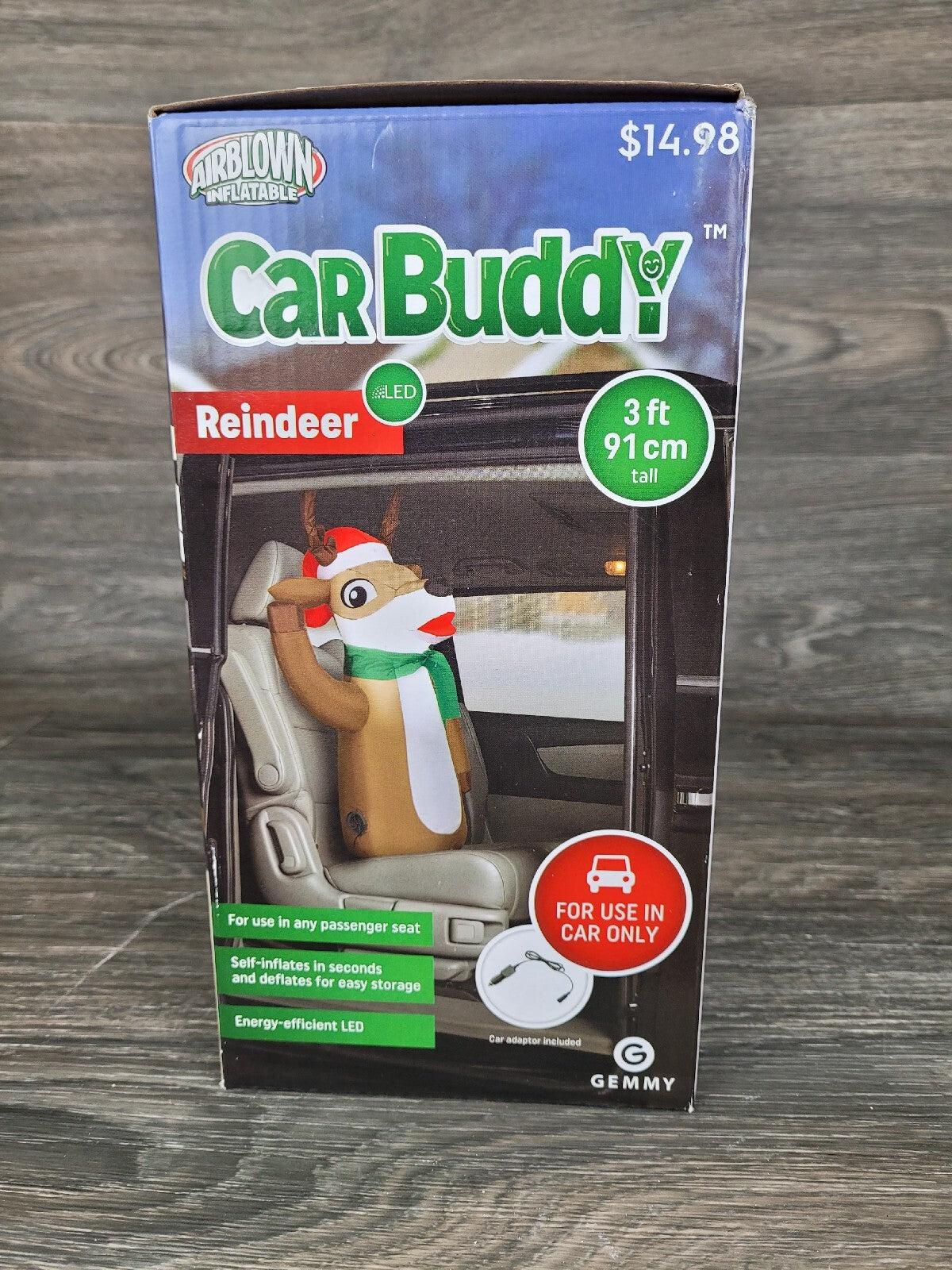 5pc  Gemmy Airblown Inflatable Reindeer Car Buddy 3 Ft LED Light Christmas GEMMY - KOEEK