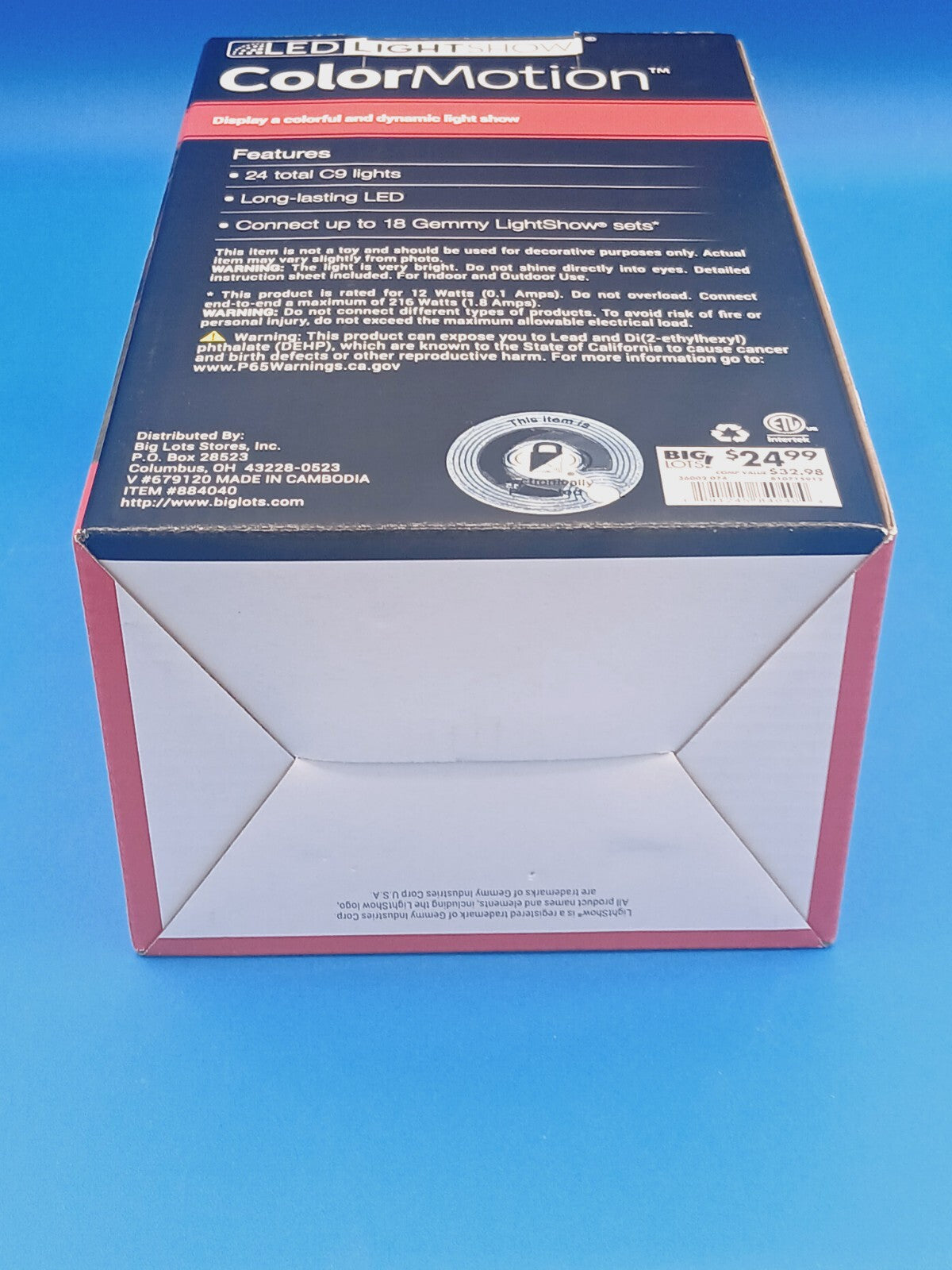 Gemmy Lightshow 24 Count 23 ft C9 Color Motion Multicolor LED Christmas Lights 07FC0E-D4 - KOEEK