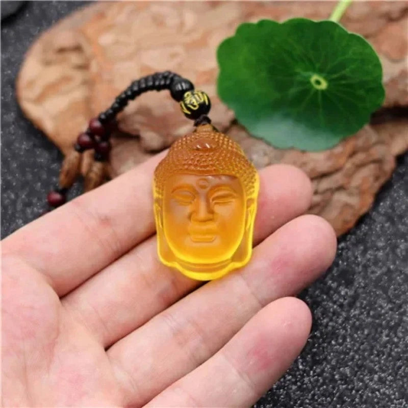 Crystal Buddha Pendant Necklace Accessories Amulet Carved Jewelry Buddhist 07FC0E-D4 - KOEEK