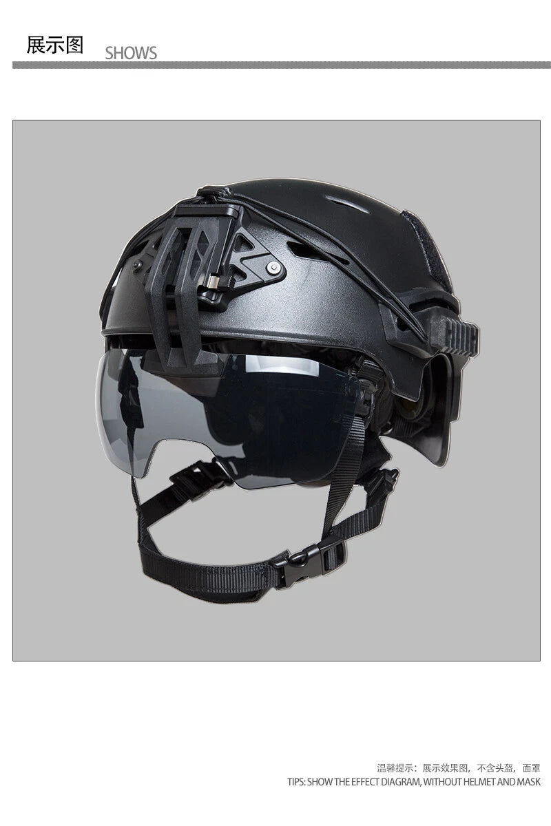 Tactical Helmet Batlskin Visor With Arm Lens Anti-fog Goggles For FAST/MICH/AF 07FC0E-D4 - KOEEK