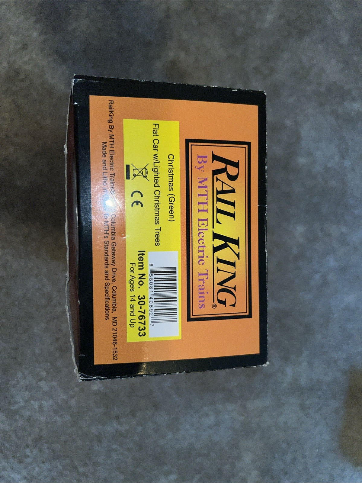 MTH O Scale Flat Car With Lighted Christmas Tree Trees, Green 30-76733 MTH - KOEEK