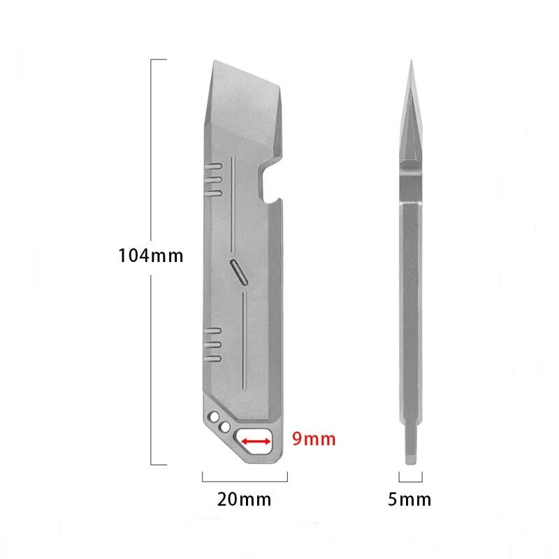 Titanium Alloy Pry Bar Crowbar Bottle Opener Portable Outdoor Multi Tools EDC 07FC0E-D4 - KOEEK