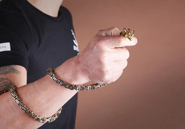 Tactical Steel Whip Kung Fu Bracelet Whip Necklace Waist Chain Car Pendant 07FC0E-D4 - KOEEK