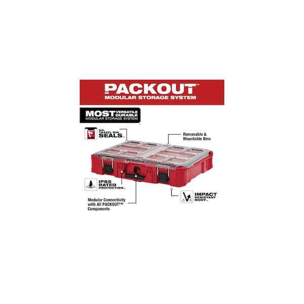 new Milwaukee Tool 48-22-8430 Packout Tool Case 10 Compartments, 19-3/4 In W X Milwaukee - KOEEK