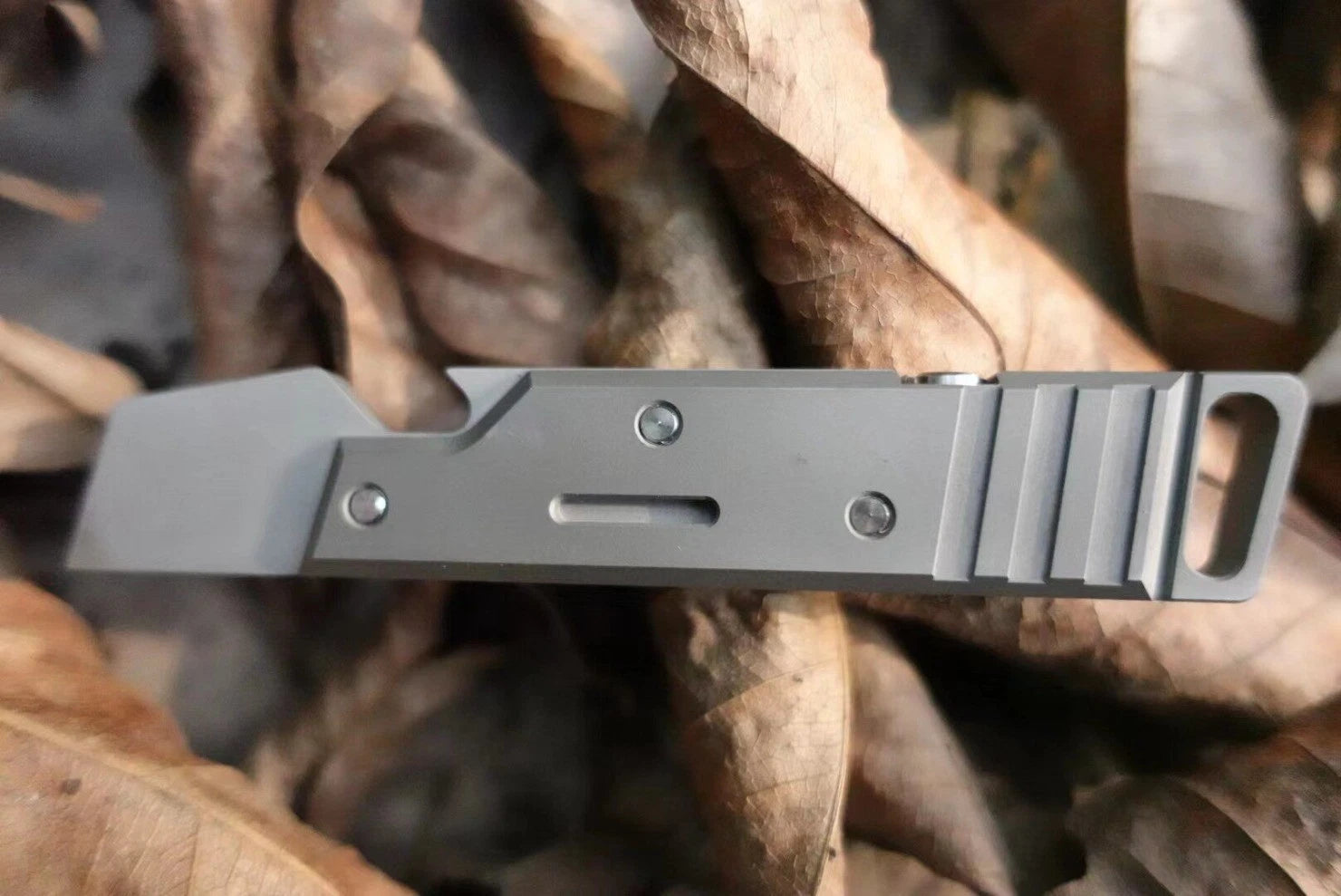 TC4 Titanium Alloy Pry Bar EDC Tool with Window Breaker 07FC0E-D4 - KOEEK