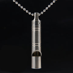 Outdoor Edc Loud TC4 Titanium Whistle With Cord Emergency Hiking Camping Whistle 07FC0E-D4 - KOEEK