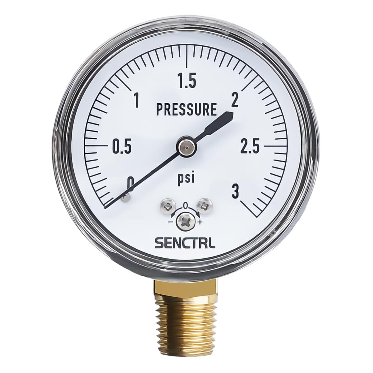 new 0-3 Psi Low Pressure Gauge, Capsule 2-1/2" Dial Size, NPT 0-3PSI 07FC0E-D4 - KOEEK