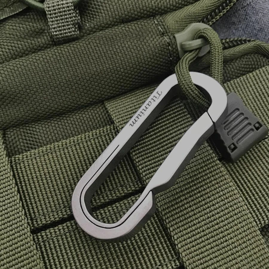 Titanium Alloy Multi EDC Keychain Carabiner Key Chain Backpack Hanging Buckle 07FC0E-D4 - KOEEK