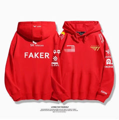 2024 LOL T1 Team League of Legends FAKER LPL Outdoor Hoodie Autumn/Winter 07FC0E-D4 - KOEEK