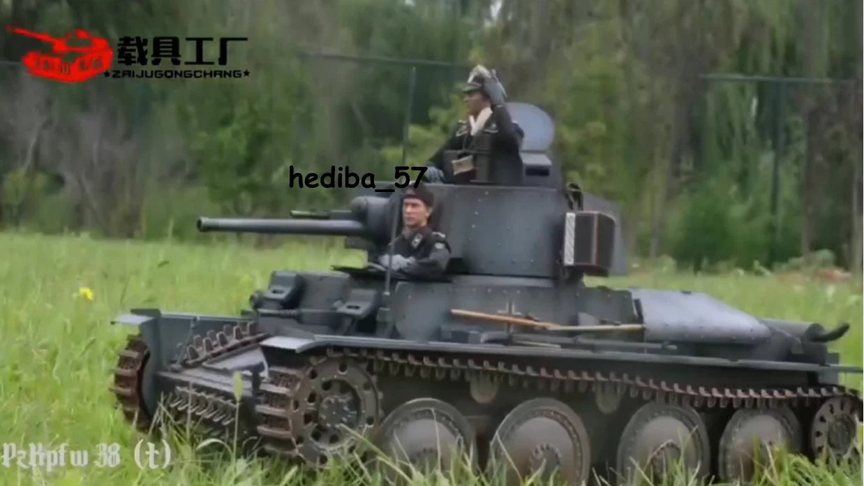 GO-TRUCK 1/6 WWII German 38T Tank Metal Model Not Movable Grey Color In Stock GO-TRUCK - KOEEK