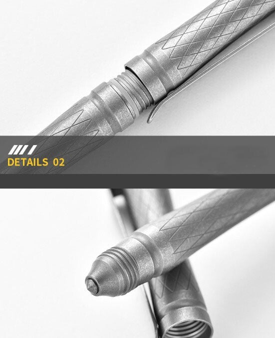 EDC Titanium Alloy Ball Pen Portable Signature Pen Outdoor Multi Writing Tools 07FC0E-D4 - KOEEK