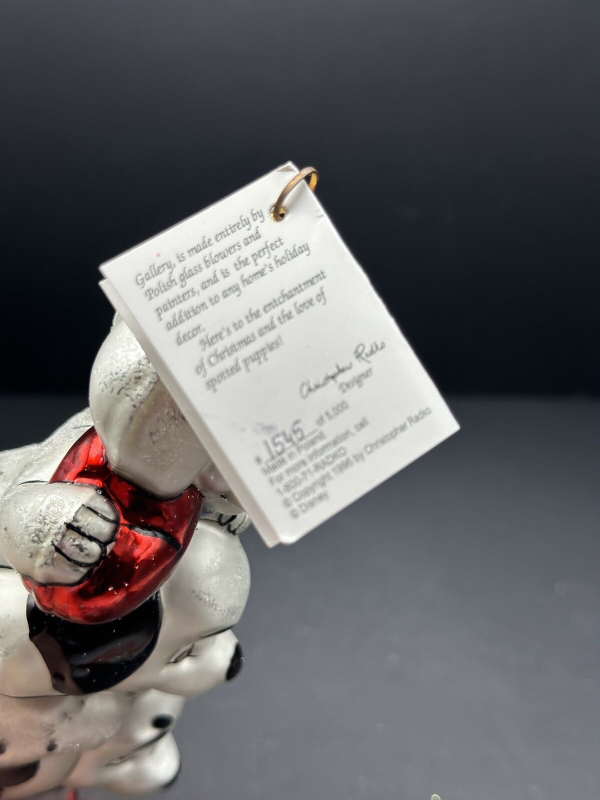 '97 Disney Christopher Radko 101 DALMATIONS PUPPY POLE Ornament  BOX CHRISTOPHER RADKO - KOEEK