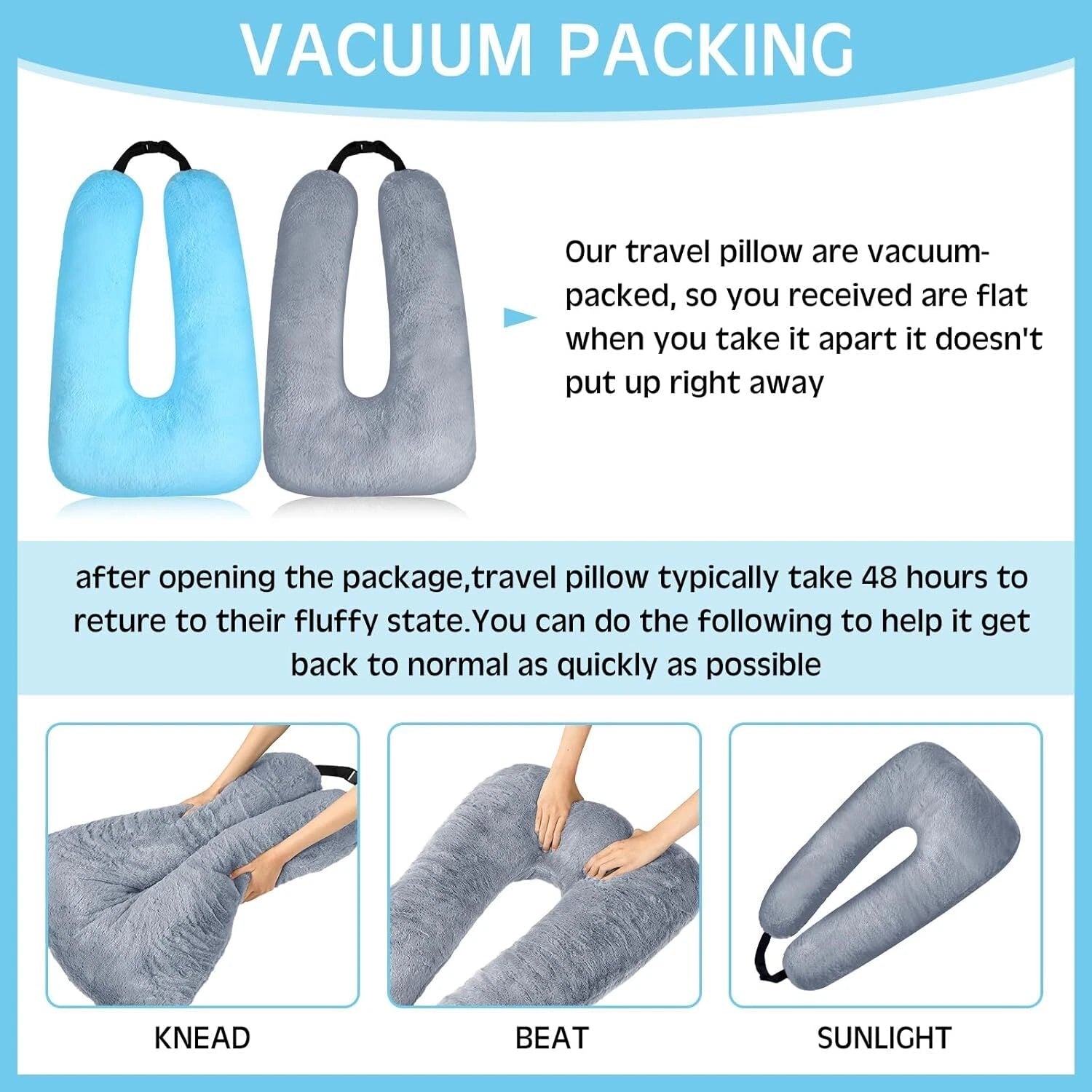 2 Piece Car Travel Pillow Set, Sleep Reading Pillow for Long Trips 07FC0E-D4 - KOEEK