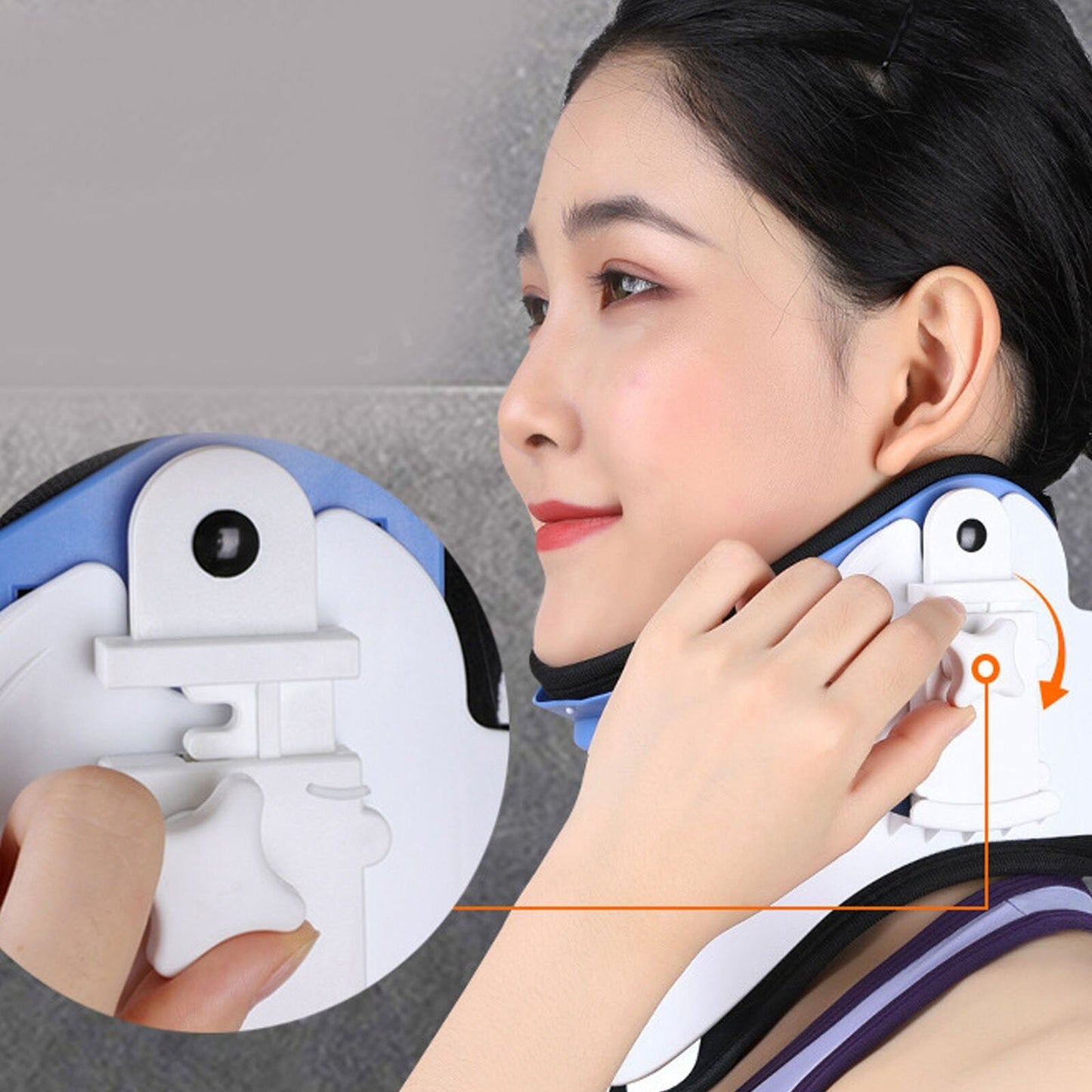 new Cervical Collar Neck Relief Traction Device Support Stretcher Pain Therapy HGF koeek - KOEEK