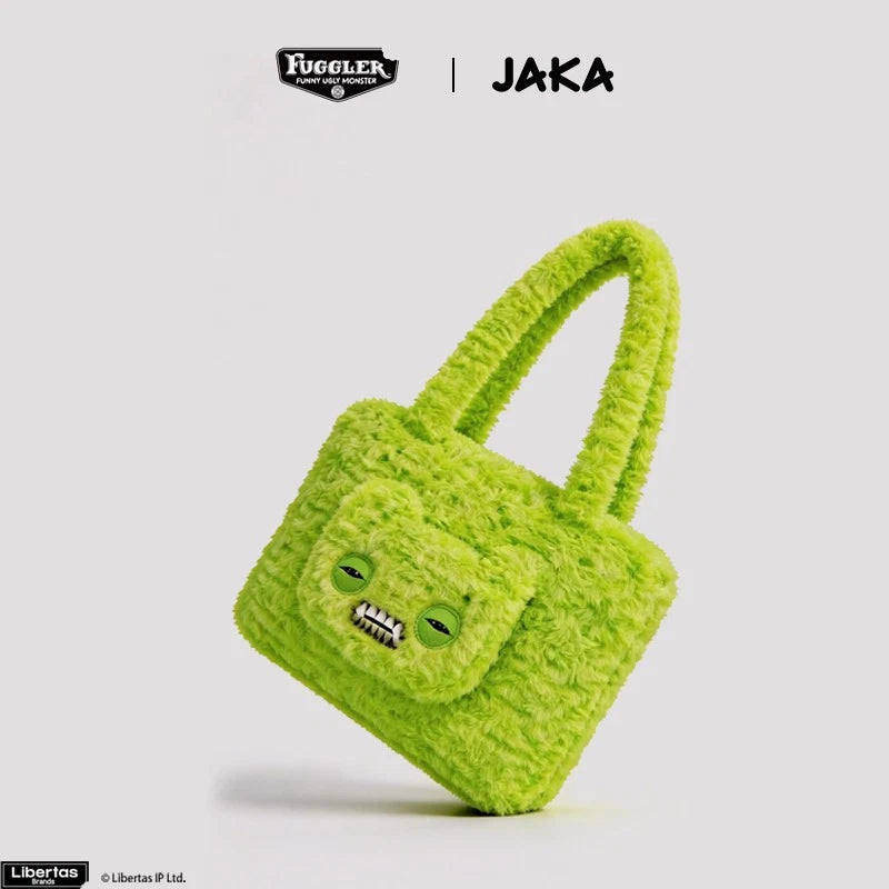 Fuggler x JAKA Plush Tote Bag Large Capacity Single Shoulder Shopping Bag FUGGLER - KOEEK