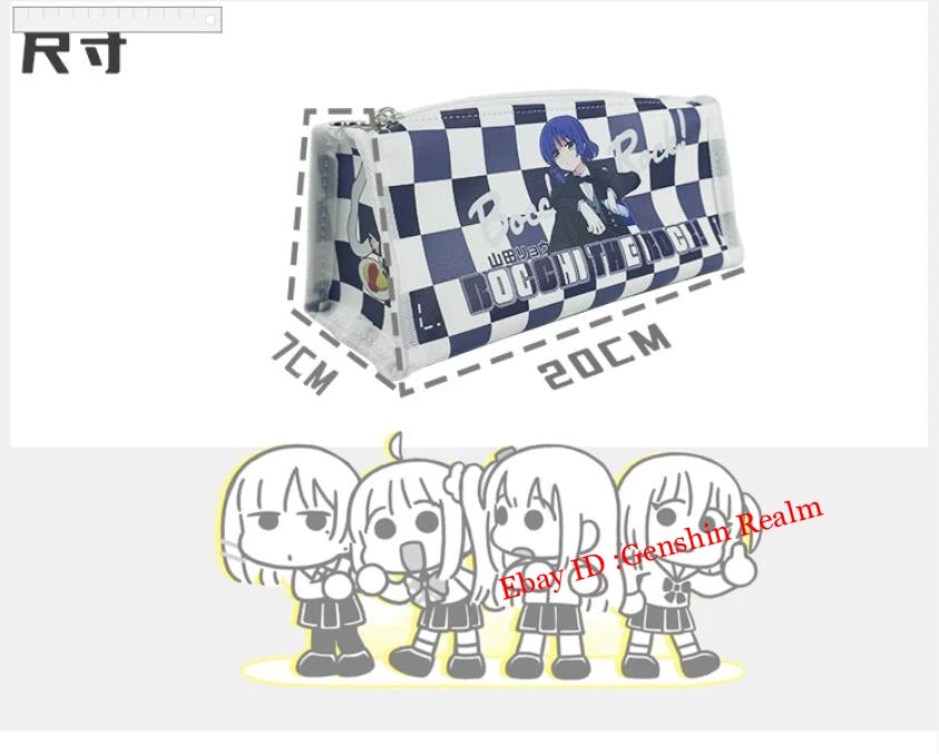 Anime BOCCHI THE ROCK! Yamada Ryo Pen Organizer Student Pen Pouch Gift 07FC0E-D4 - KOEEK