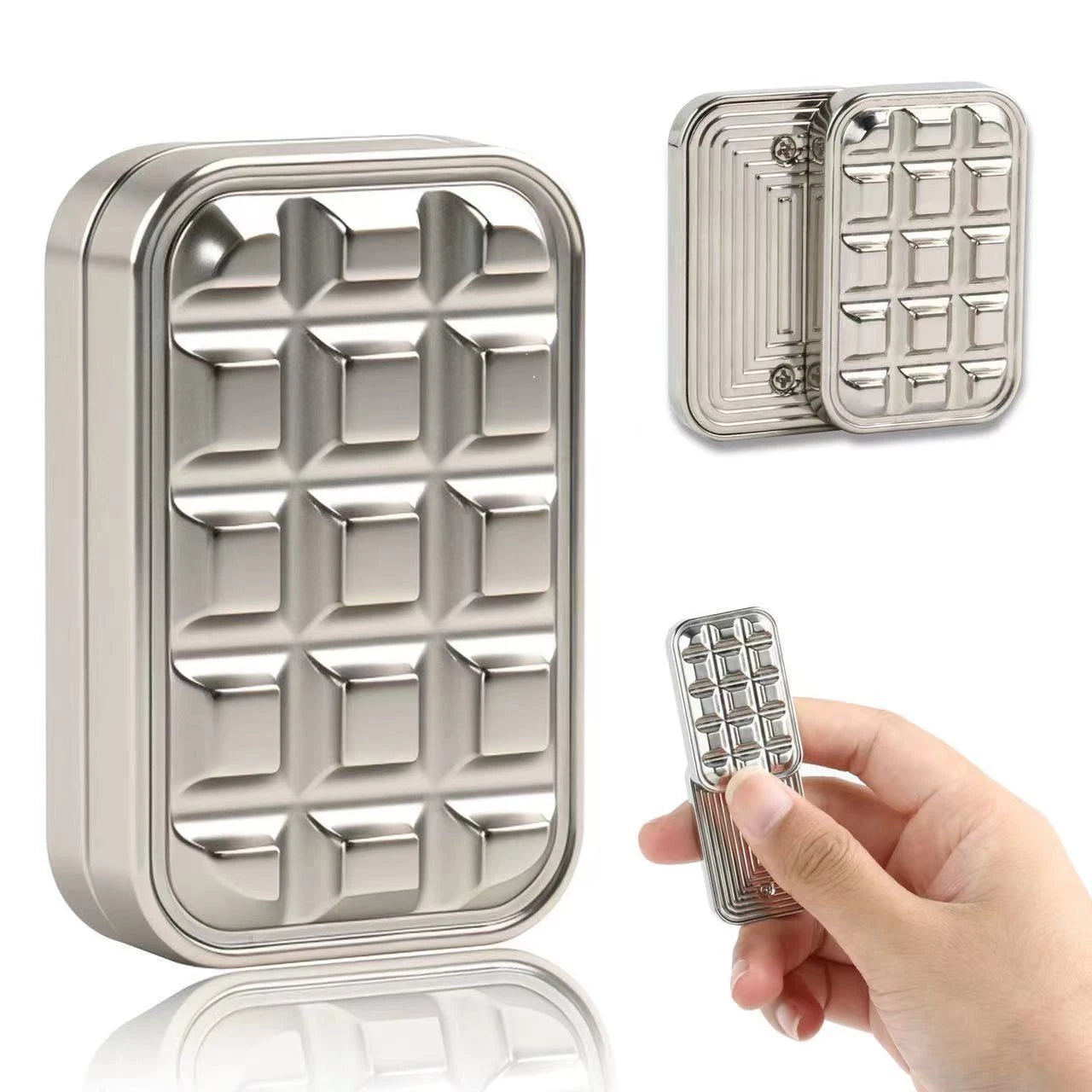 Trackless Fidget Slider Metal Push Card Stress Relief ADHD Office EDC Toys Gifts 07FC0E-D4 - KOEEK