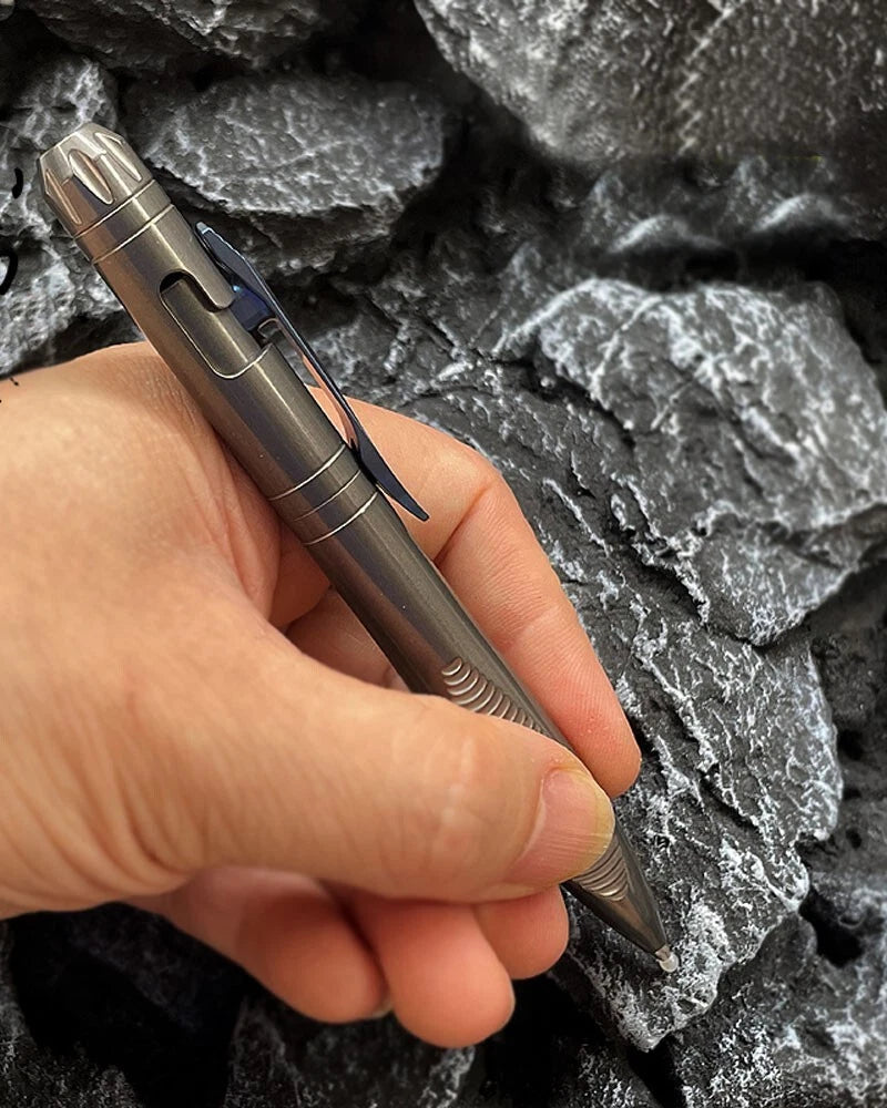 Titanium Alloy Pocket Ballpoint Pen Signature Working Pen Stationery Gifts EDC 07FC0E-D4 - KOEEK