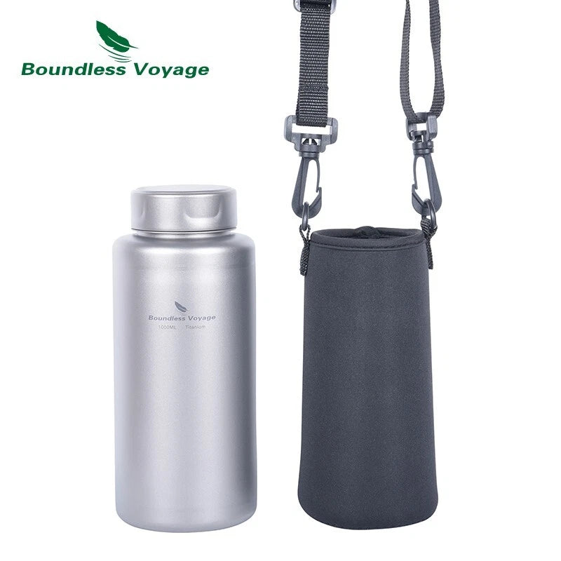 1L Titanium Bottle Leakproof Single-layer Sport Water Bottle 750ml Pot Cup 07FC0E-D4 - KOEEK