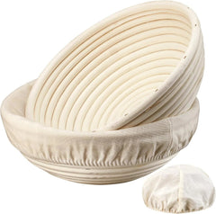 Bread Proofing Basket, Banneton Basket Set of 2,9 inch Sourdough Proofing Basket 07FC0E-D4 - KOEEK