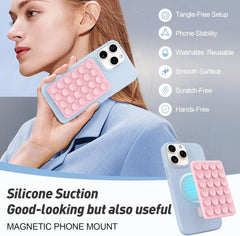 new Magnetic Suction Phone Mount for MagSafe Case,Silicone Octo Cup Chlak Pink 07FC0E-D4 - KOEEK
