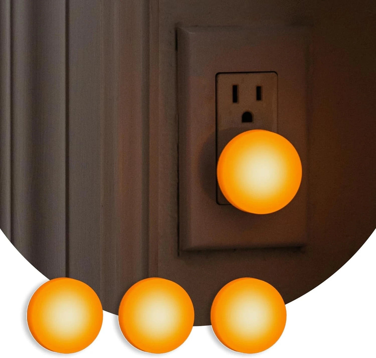 Night Light Wall Plug - 0.5W Socket Night Light - Warm Amber Glow 07FC0E-D4 - KOEEK