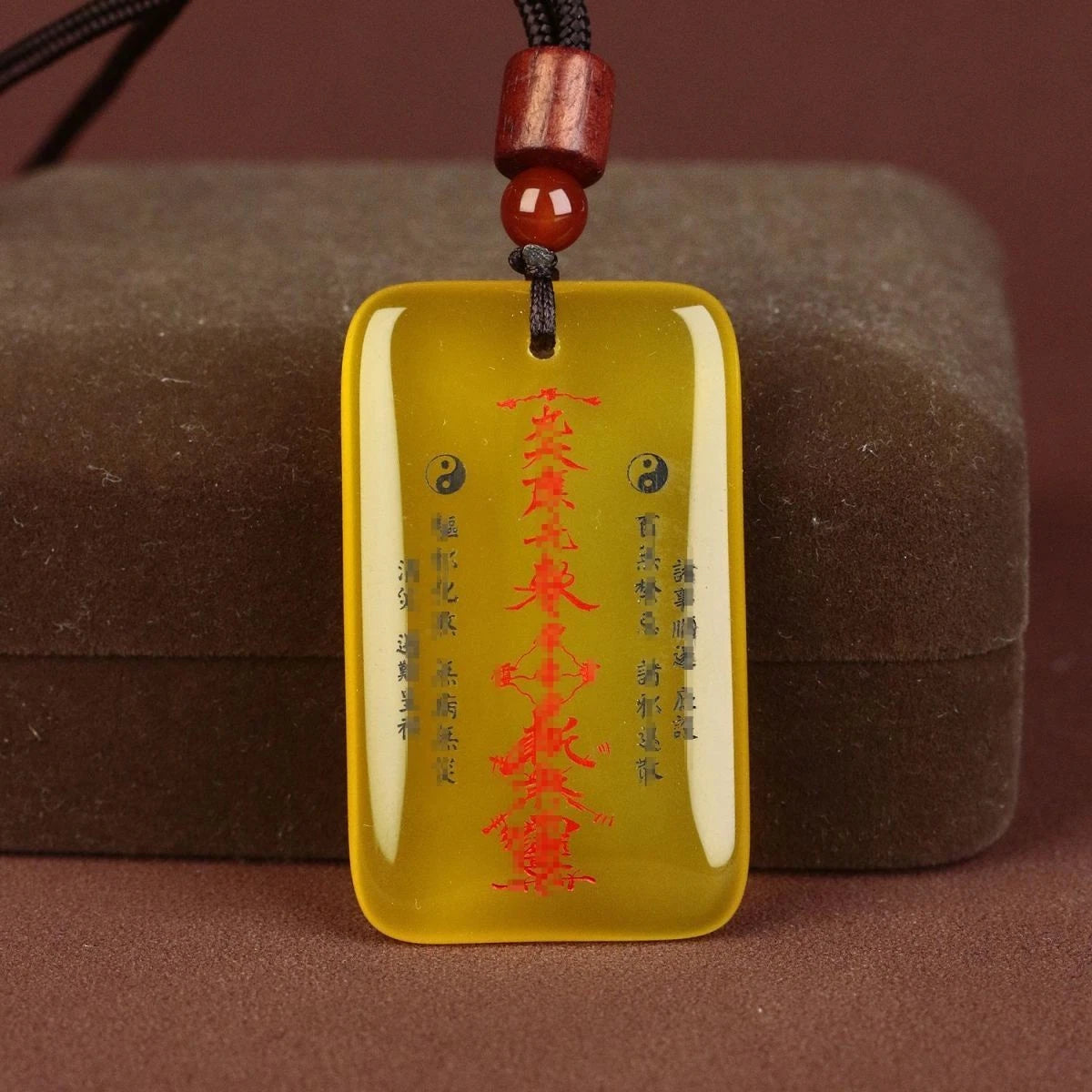 Natural Jade Taoist Nine Heavens Thunder Ancestor Pendant Single Sided Carved 07FC0E-D4 - KOEEK