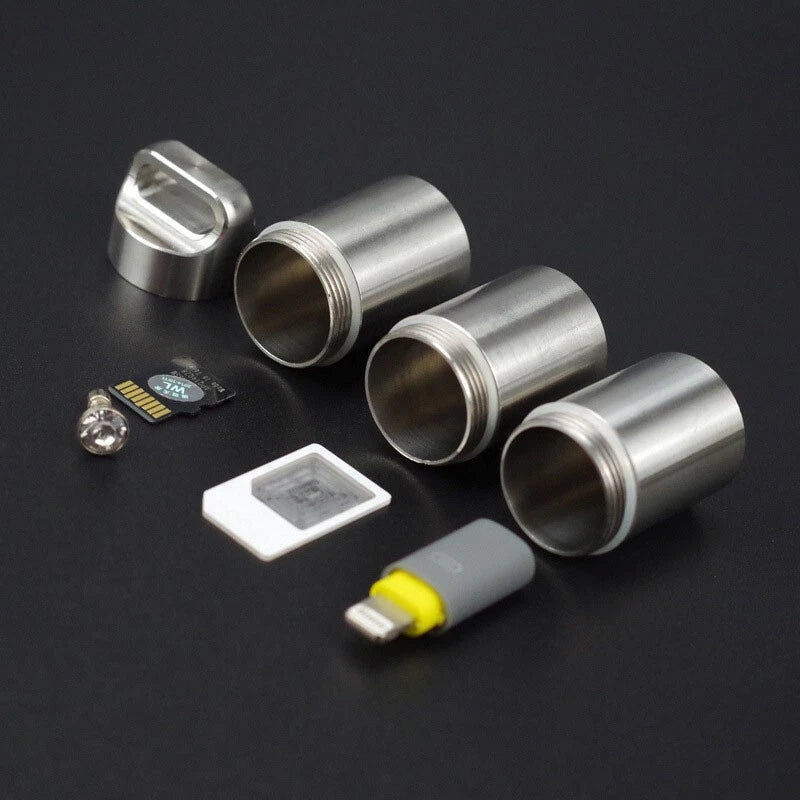 Waterproof Subpackage Pill Case Sealed Container Survival Box Key chain Outdoor 07FC0E-D4 - KOEEK