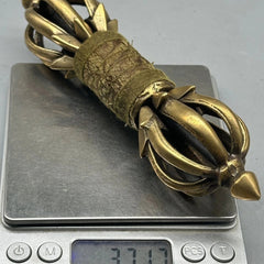 Nepalese Copper Nine-Prong Vajra Large Tibetan Ritual Item Handcrafted Amulet 07FC0E-D4 - KOEEK